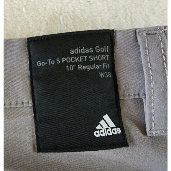 Adidas Mens Golf Shorts Size 38 Gray 10" Inseam Regular Fit - Picture 3 of 6